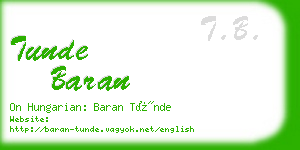 tunde baran business card